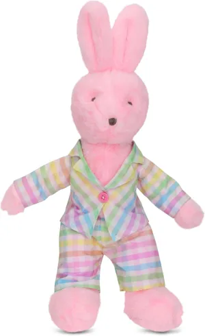 Suit with Embroidered Accents for All Ages iscream tube glide Easter Joy 17" Mr. Bunny in a Pastel Plaid 
