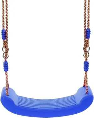 Suitable for Outdoor & Indoor (Blue) Kids worthy seller Plastic Seat for Plastic Set Outdoor for Children-Hight Adjustable Rope Swing Seat Tree Swing 