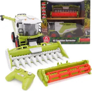 sulfur leaflet relaxation (12") Remote Control Combine Harvester with Lights$ Sound & Smoke Effect - 2 Harvesting Attachments Included - Farming Toys - 1:24 Scale Toyland? 31cm 