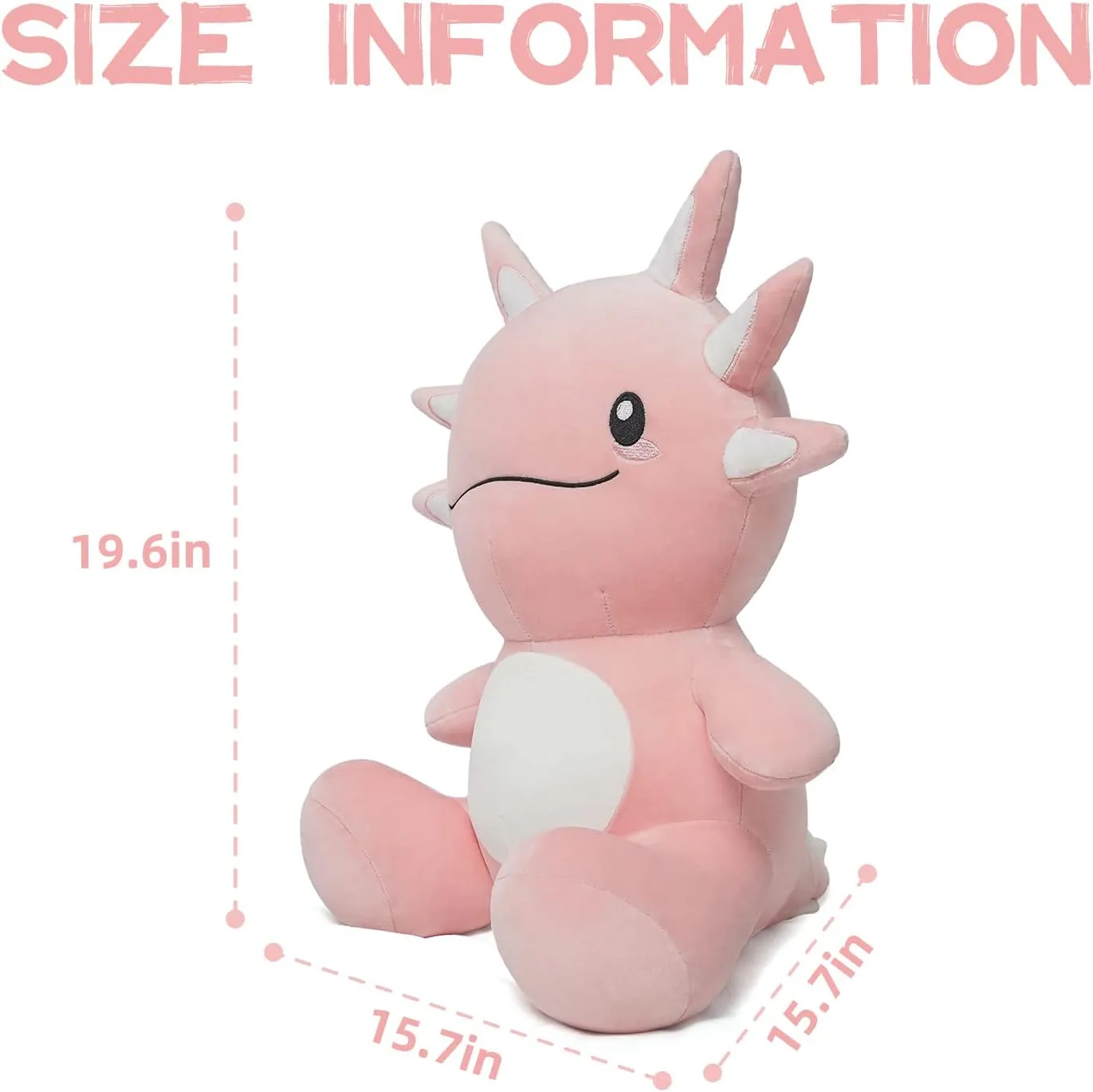 Superpowers$ Kawaii Pink Gift syndrome canal for Boys & Girls Niuniu Daddy 20" Axolotl Plush Toy - Soft Stuffed Animal with Glow-in-the-Dark 