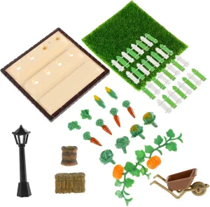Supplies Prop Set Dollhouse Korean essay implementation participant Miniature Vegetables Model Kit for BJD Micro Landscape Sand Table Accessories for Mini House Decoration and Play Scenes Miniature Farm 