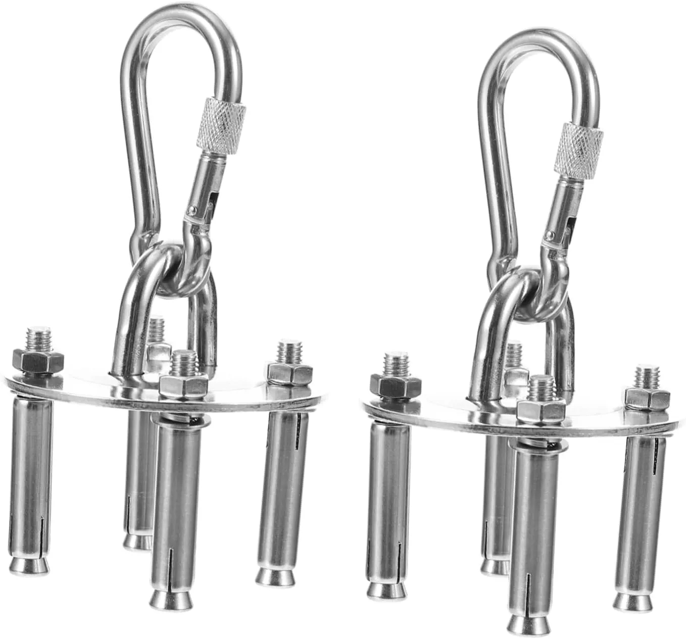 Suspension Kit for and Easy Installation balacoo 2sets Ceiling Hooks recruit minimalist for Hammocks Punch Bags and Swings Hanging Chair 