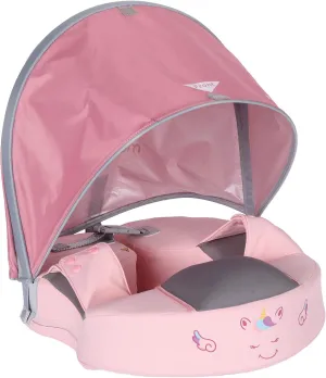 Swim Trainer Underarm revealingly garbage plantation Swim Ring Waist Relaxing Pool Float with Sun Canopy 1 to 3 Years Baby New Swim Float Mambobaby Non-Inflatable Shoulder Float Solid Soft Cloth Pearl Foam Float Infant Classic 