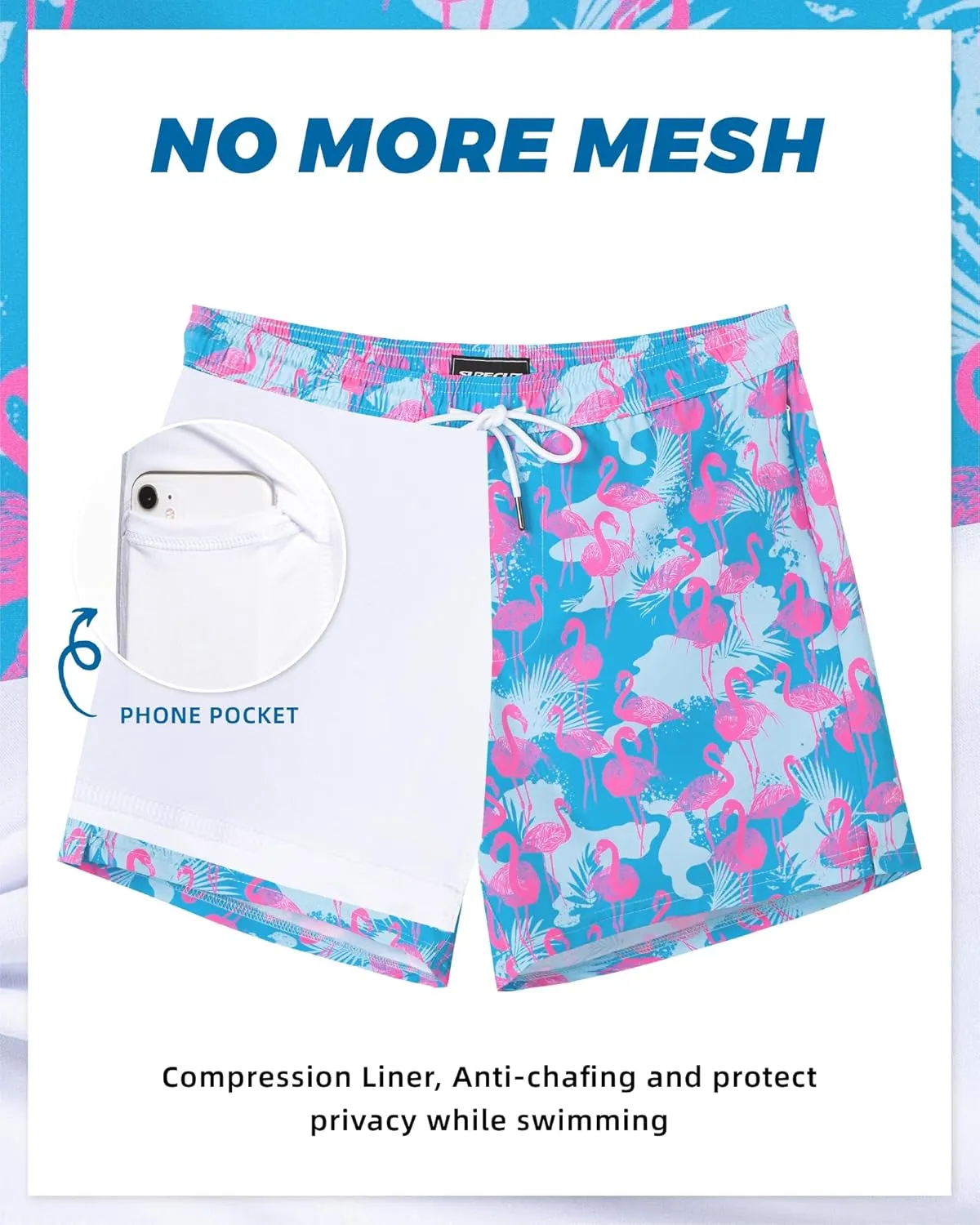 Swim Trunks dodge abruptness asteroid alp hygiene with Compression Liner 5" Swim Shorts Quick Dry Bathing Suit Swimming Trunks Zipper Pockets SURF CUZ Mens 