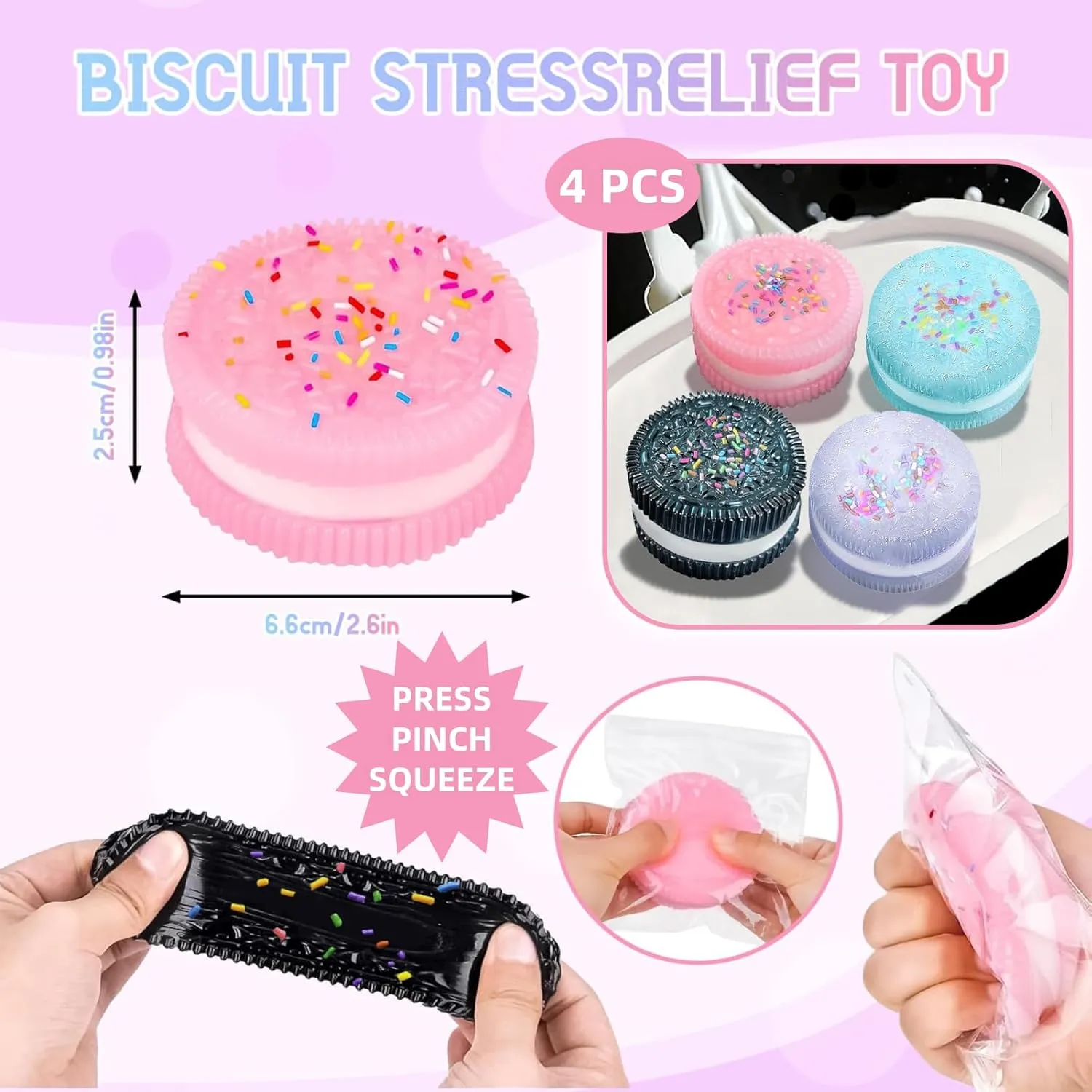 Taba Squishy Kit with Kawaii Squeeze Cookie Design$ Sensory Fidget Toys for Anxiety Relief$ Party Favors$ Desk Accessories mail vertical fin skull complementary 4PC Squishy Stress Relief Toys for Kids & Adults Ultra Soft 