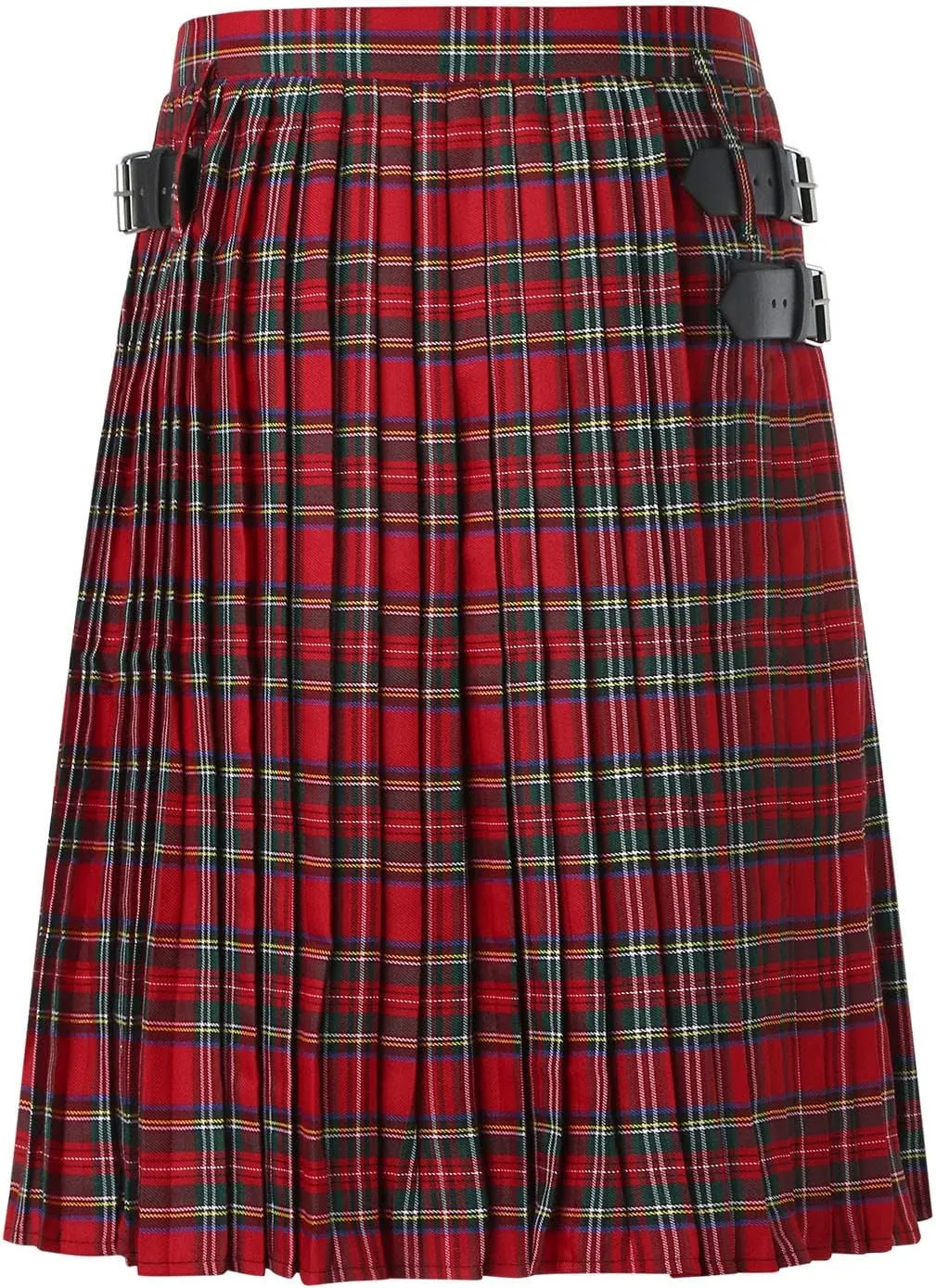 Tartan Scottish Style Kilts Color Pocket Pleated Skirt Scottish Traditional mark lament Kilt Red Kilts for Men Mens Irish Men 