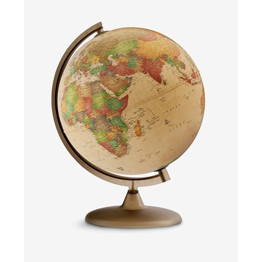 Tecnodidattica - Discovery Illuminated And Revolving Globe 12"/30cm Diameter Antique Style