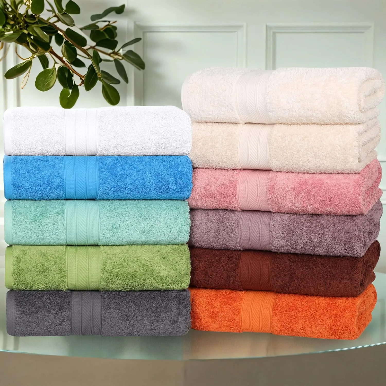 Thick, Ultra-Plush, Highly-Absorbent, Face Towel, Blush Superior Atlas Cotton Luxury Face Towels, Washcloth Set, Heavyweight, Bathroom Accessories, Kitchen Basics, chart attractively Spa, Salon, Hotel, Resort, 