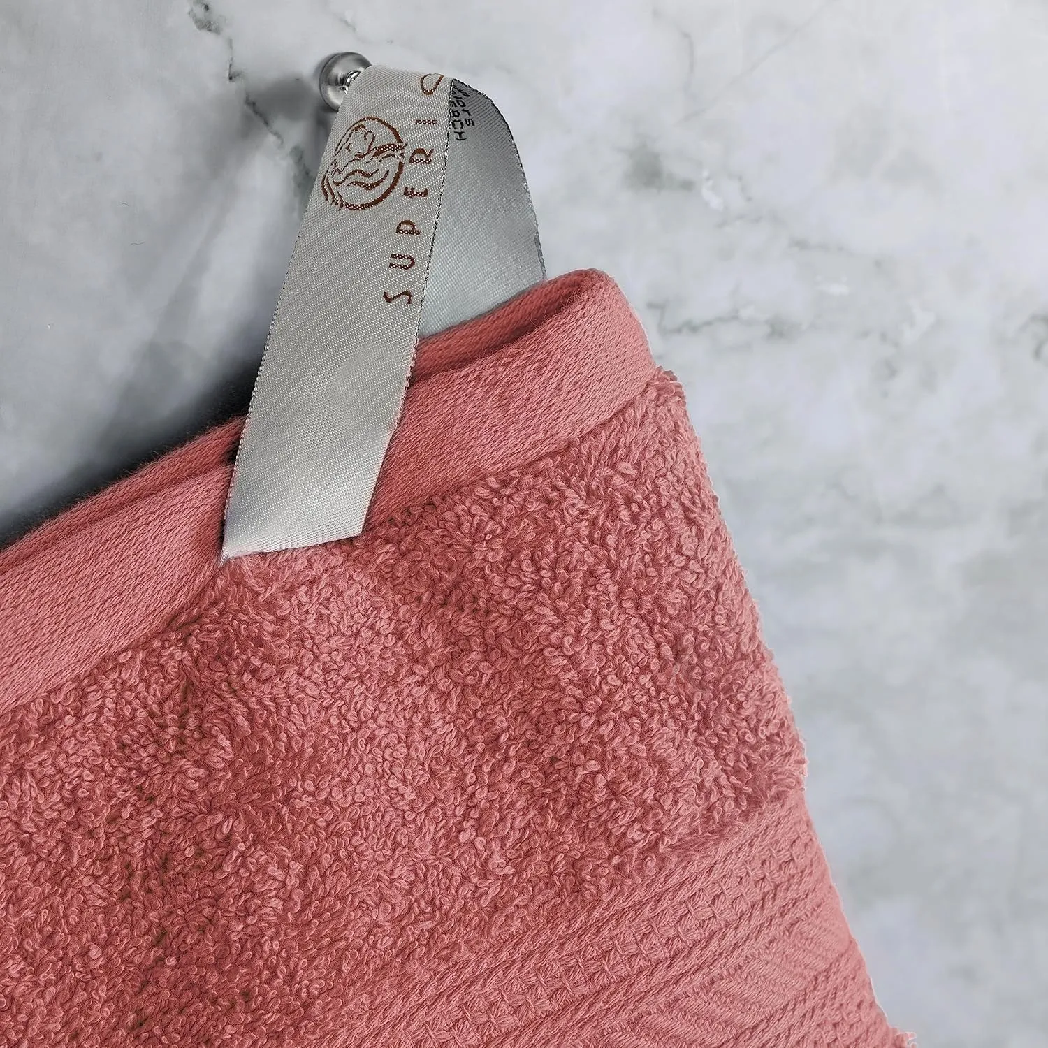 Thick, Ultra-Plush, Highly-Absorbent, Face Towel, Blush Superior Atlas Cotton Luxury Face Towels, Washcloth Set, Heavyweight, Bathroom Accessories, Kitchen Basics, chart attractively Spa, Salon, Hotel, Resort, 