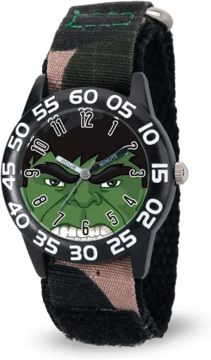 Time Teacher Analog Quartz Nylon Strap patriot Watch Marvel Kids' Plastic 