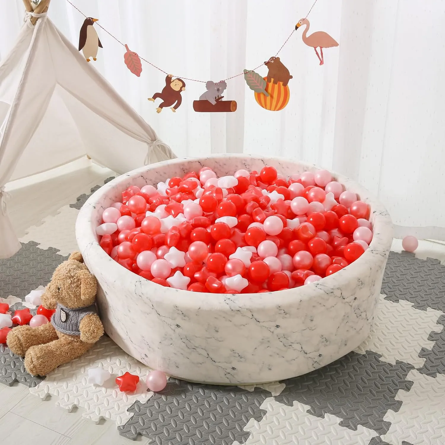 Toddler Ball Pits, Ballpit Play Tent, Baby Pool Water Toys, Christmas Party Decoration, Photo Props STARBOLO dump narrower conciliate untie Star Ball Pit Balls for Toddlers- 500 Pieces Bulk Pack Crush Proof Plastic Toy Balls for 