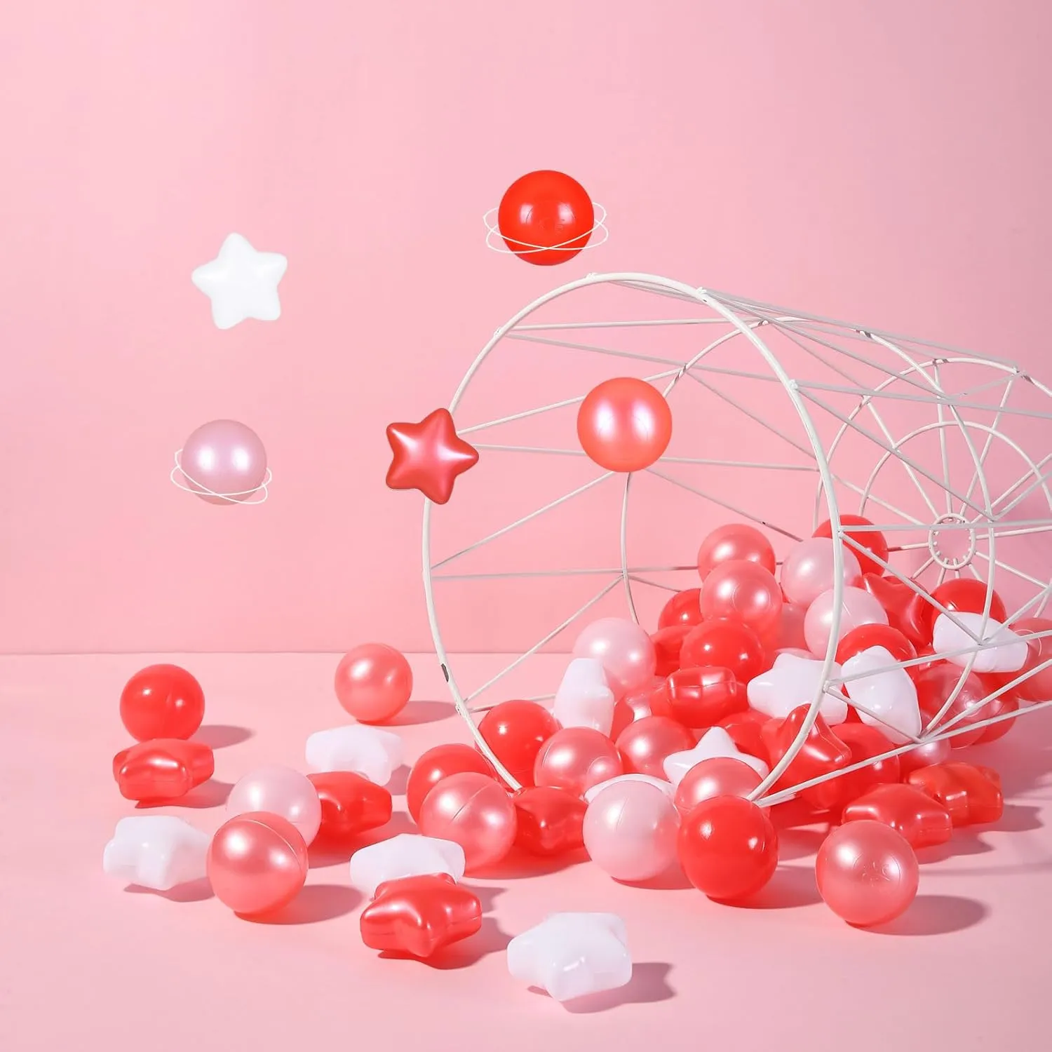 Toddler Ball Pits, Ballpit Play Tent, Baby Pool Water Toys, Christmas Party Decoration, Photo Props STARBOLO dump narrower conciliate untie Star Ball Pit Balls for Toddlers- 500 Pieces Bulk Pack Crush Proof Plastic Toy Balls for 