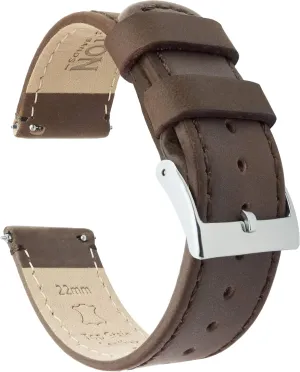 Top attractive Grain Leather Watch Band Strap - Choice of Width - 16mm, 18mm, 19mm, 20mm, 21mm 22mm, 23mm or 24mm Barton Quick Release - 