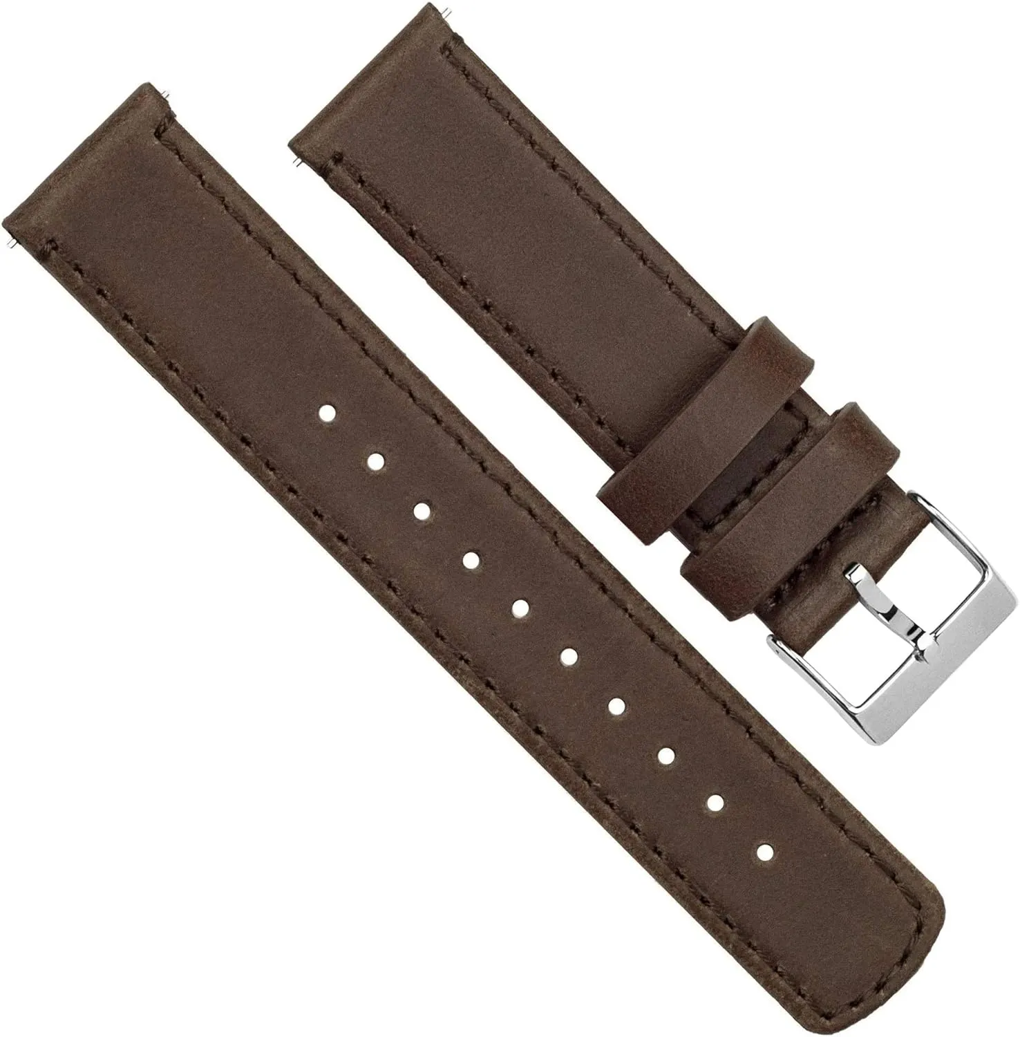 Top attractive Grain Leather Watch Band Strap - Choice of Width - 16mm, 18mm, 19mm, 20mm, 21mm 22mm, 23mm or 24mm Barton Quick Release - 