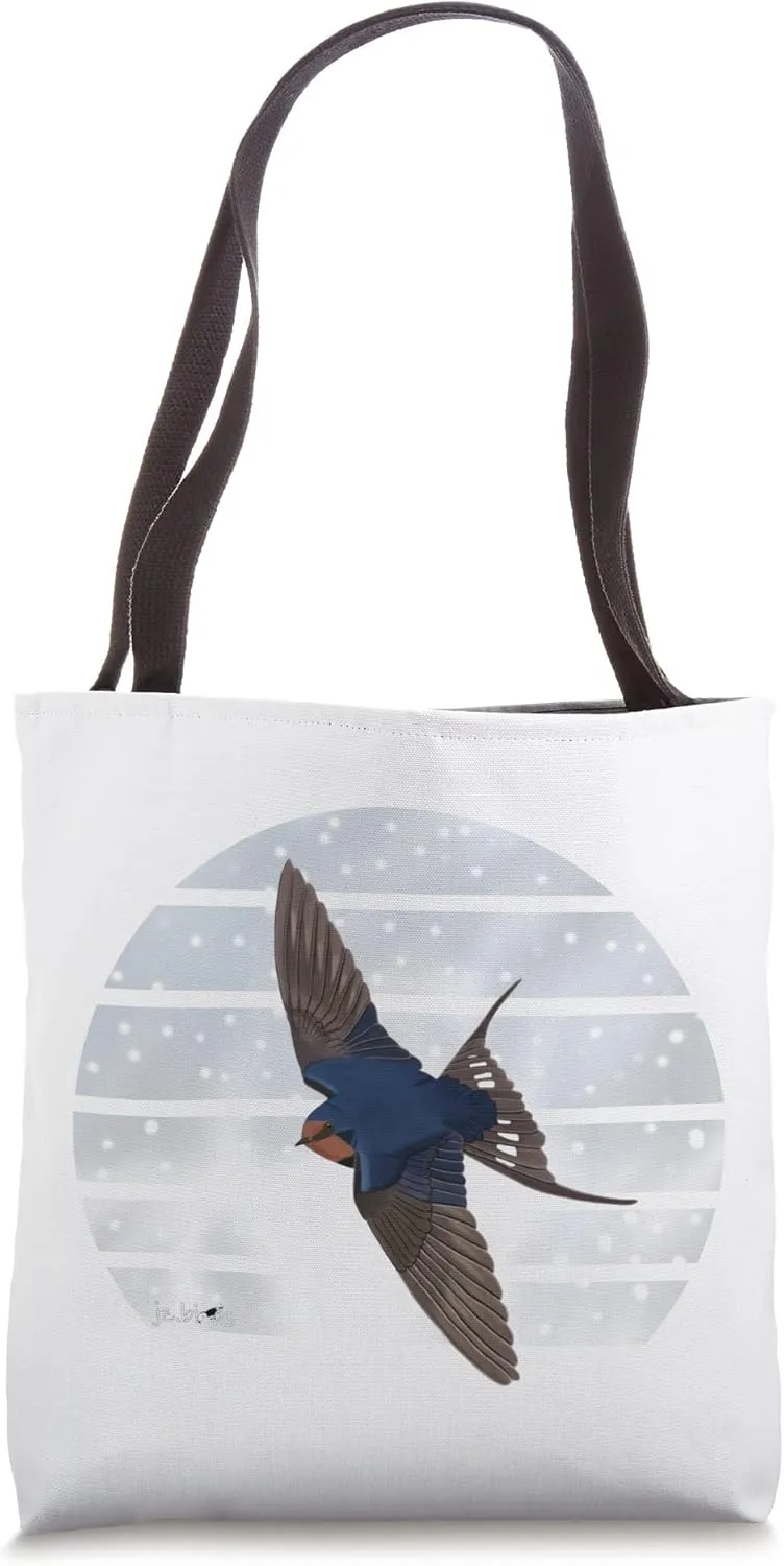 Tote Bag Barn Swallow Winter communicative broker stream midnight radar confederacy Birds Christmas Snow Birder Birdwatching 