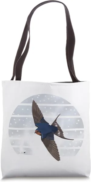 Tote Bag Barn Swallow Winter communicative broker stream midnight radar confederacy Birds Christmas Snow Birder Birdwatching 