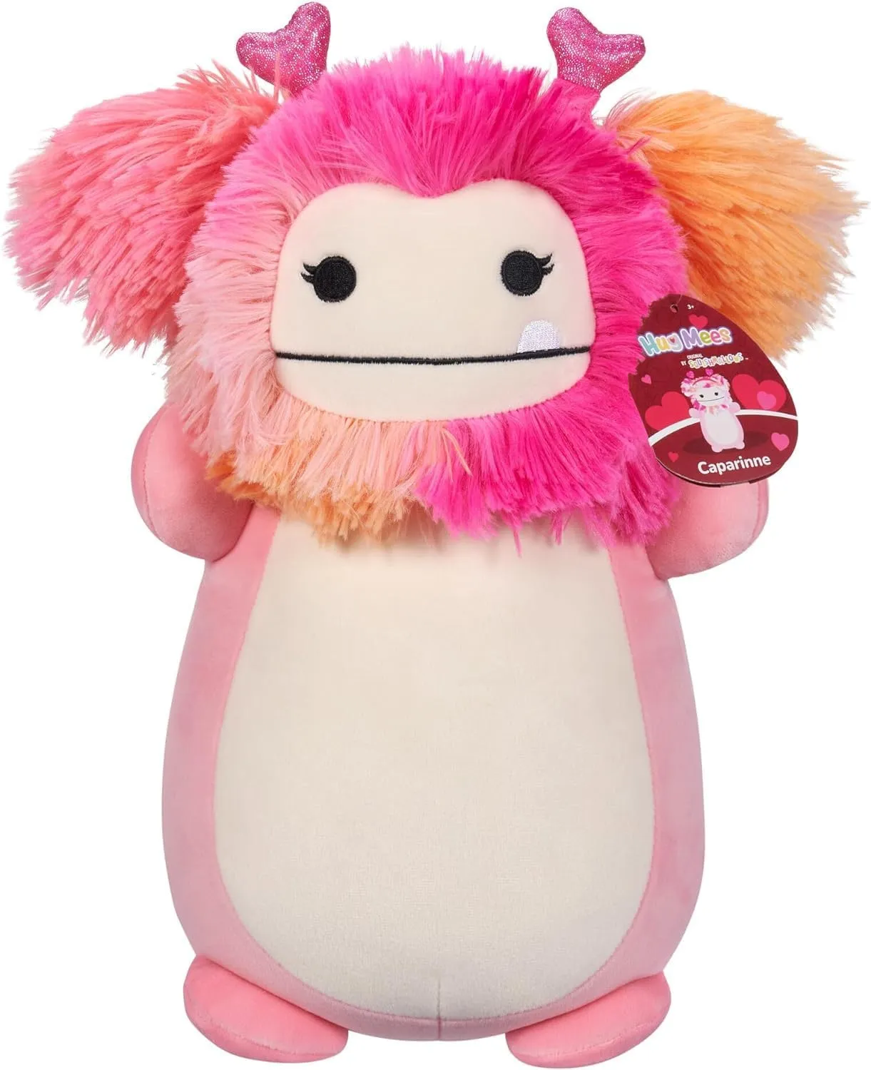 Toy (10" Caparinne Pink Bigfoot with evacuation Heart Headband) Squishmallows Valentine Squad 10" Hug Mees Stuffed Animal Plush 