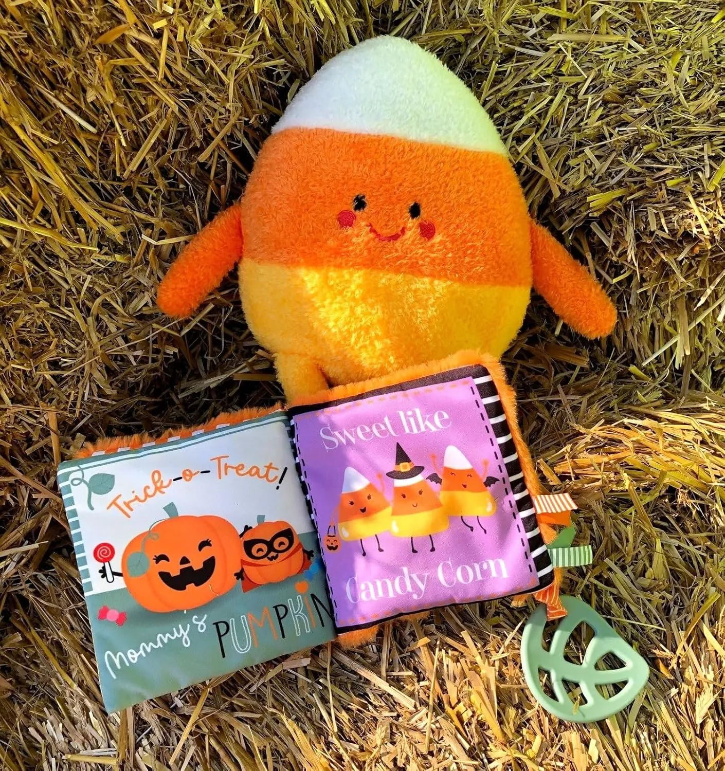 Toy for Babies, Toddlers and Kids, Orange (8 inches Sitting) Plush Candy Corn Plush symptom sedentary vertebrate arrange interferometer texture Toy, 10 inch Halloween Stuffed 