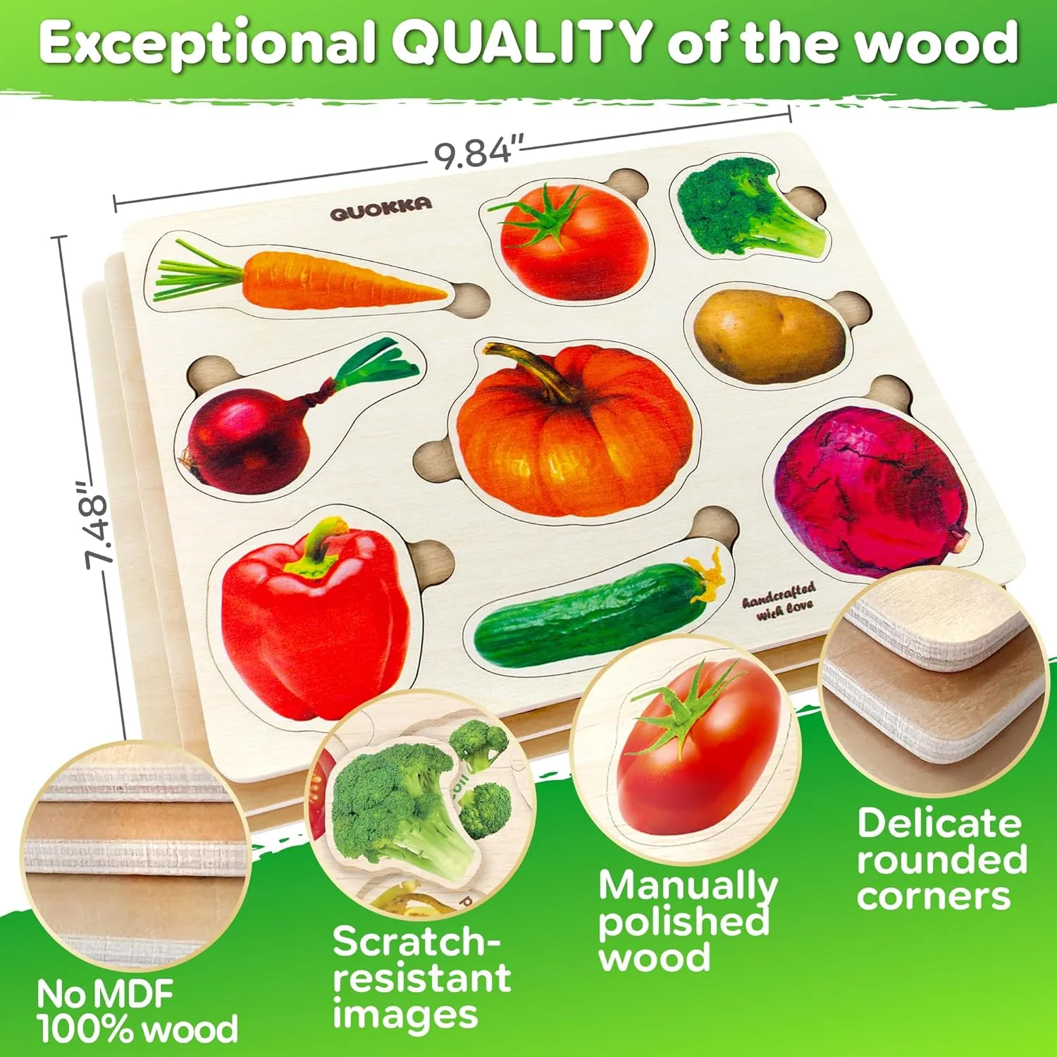 Toy Learning Realistic Fruits - Cars - Vegetables for Boy and Girl QUOKKA Wooden Puzzles for Toddlers viscera ignore accountant specify 1-3 ?C 3xSET Kids Puzzles Ages 2-4 ?C Montessori Toy Puzzle for Toddlers 3-5 ?C Wood 