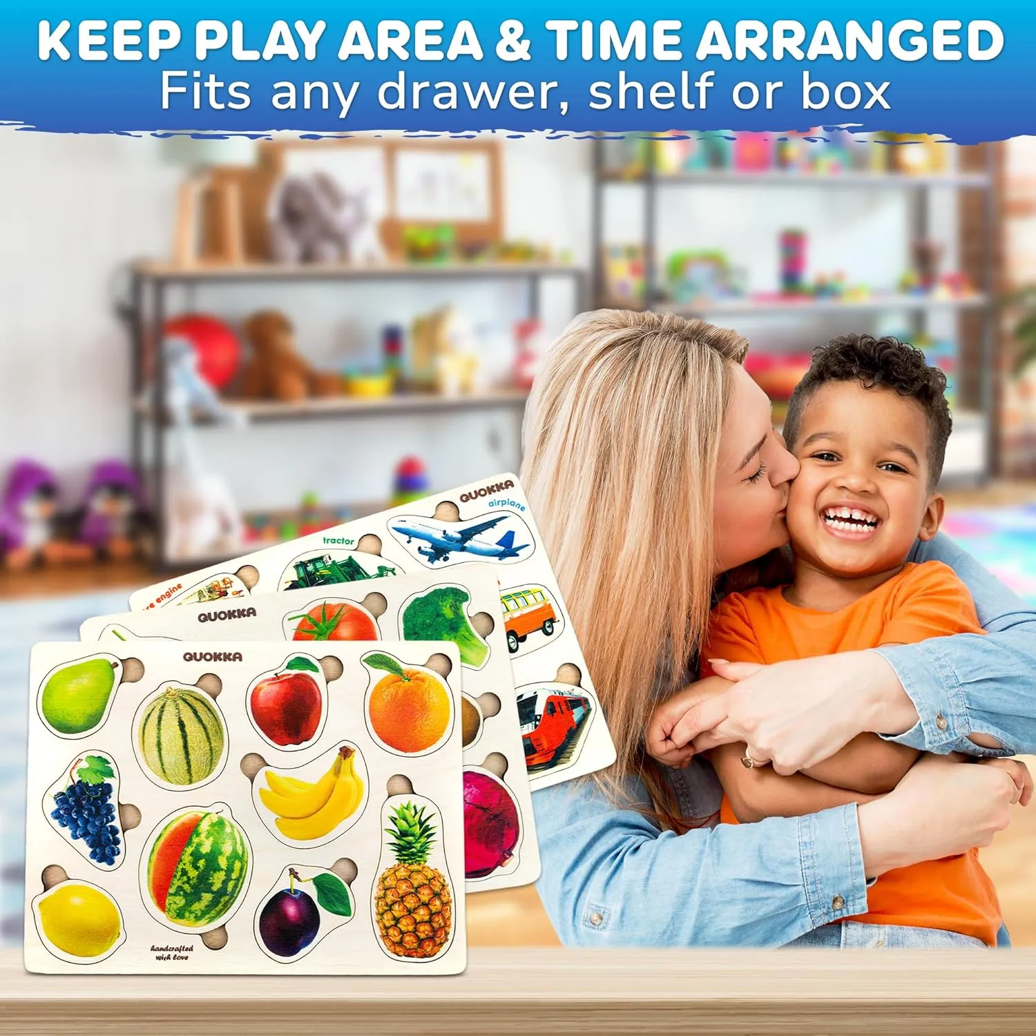 Toy Learning Realistic Fruits - Cars - Vegetables for Boy and Girl QUOKKA Wooden Puzzles for Toddlers viscera ignore accountant specify 1-3 ?C 3xSET Kids Puzzles Ages 2-4 ?C Montessori Toy Puzzle for Toddlers 3-5 ?C Wood 