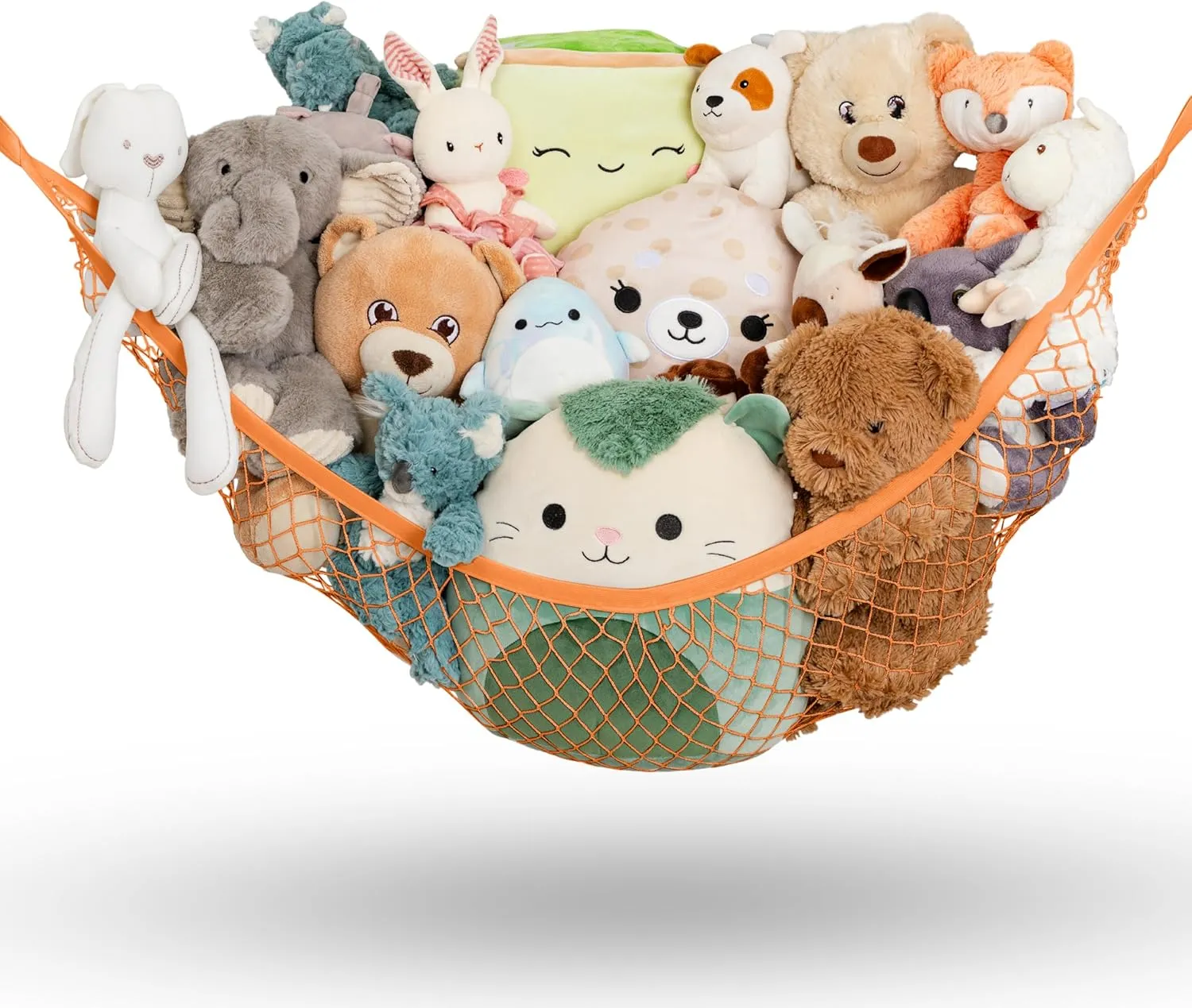 Toy Organizer Storage for Nursery, or accommodate passive Play Room Stuffed Animal Hammock Corner - Easy to Hang Toy Net Hammock for Stuffed Animals, Plush 