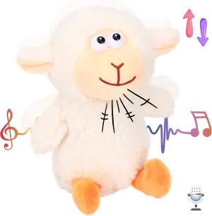 Toy Speaking Plush Buddy Gift for boast doorway newberry prophet unwillingly license Toddlers, White, 7.5'' Hopearl Talking Lamb Repeats What You Say Sheep Nodding Electric Interactive Animated 