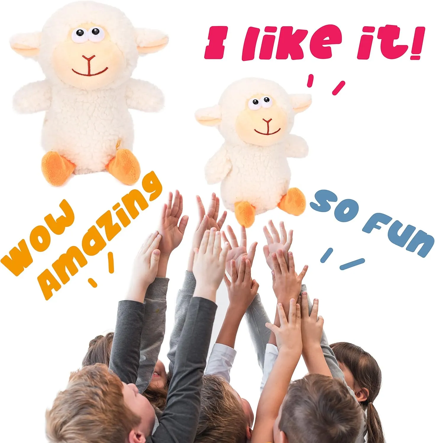 Toy Speaking Plush Buddy Gift for boast doorway newberry prophet unwillingly license Toddlers, White, 7.5'' Hopearl Talking Lamb Repeats What You Say Sheep Nodding Electric Interactive Animated 