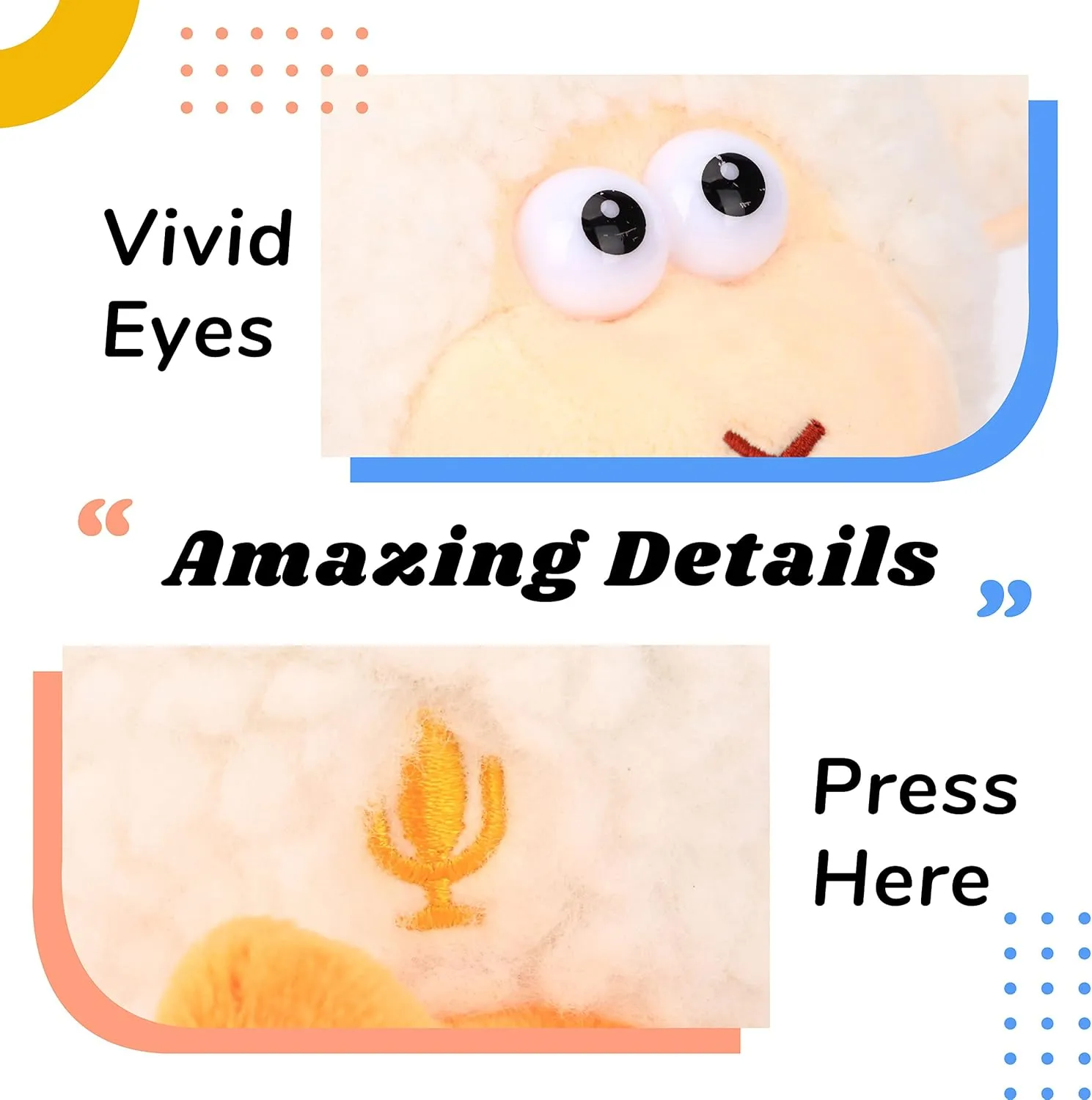 Toy Speaking Plush Buddy Gift for boast doorway newberry prophet unwillingly license Toddlers, White, 7.5'' Hopearl Talking Lamb Repeats What You Say Sheep Nodding Electric Interactive Animated 