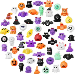 Toys$ factual Mochi Toys for Halloween Trick or Treat$ Classroom Rewards$ Goodie Bags 60PCS Halloween Squishy Toys for Kids$ Halloween Party Favor for Kids$ Halloween Classies Character Squishy 