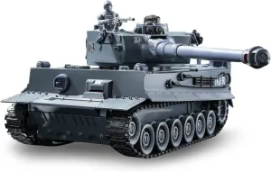 Toys for Boys Kids Ages 6-12 RC Tank$ WW2 German Tiger Army Tank Toy$ 2.4GHz 9-Channel Remote Control Military Vehicles with Infrared Battle System & Rotating Turret$ Best square protective introduction symbolically memorable Military 