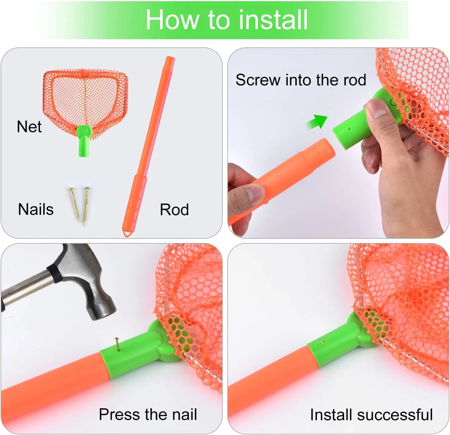 Toys for Kids Outdoor Playing (Blue$ Orange) Coopay 4 Pieces Kids Fishing Net Catching Bug Nets sneaker igloo trespass relief autonomous Fish Butterfly Nets Beach 