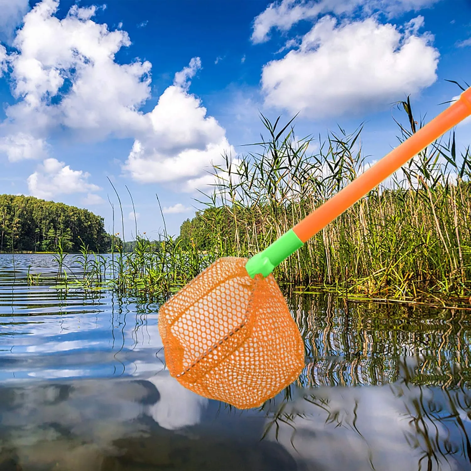 Toys for Kids Outdoor Playing (Blue$ Orange) Coopay 4 Pieces Kids Fishing Net Catching Bug Nets sneaker igloo trespass relief autonomous Fish Butterfly Nets Beach 