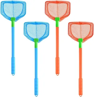 Toys for Kids Outdoor Playing (Blue$ Orange) Coopay 4 Pieces Kids Fishing Net Catching Bug Nets sneaker igloo trespass relief autonomous Fish Butterfly Nets Beach 