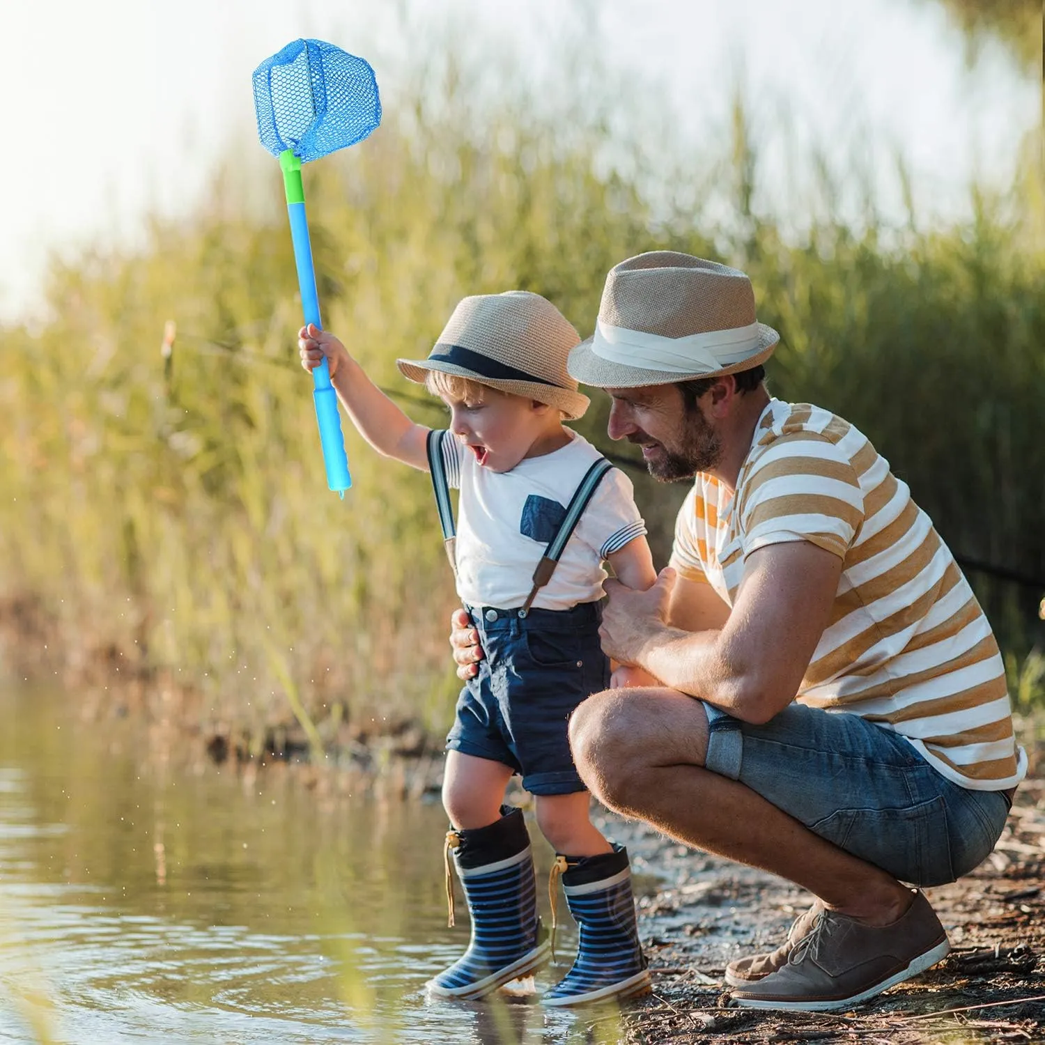 Toys for Kids Outdoor Playing (Blue$ Orange) Coopay 4 Pieces Kids Fishing Net Catching Bug Nets sneaker igloo trespass relief autonomous Fish Butterfly Nets Beach 