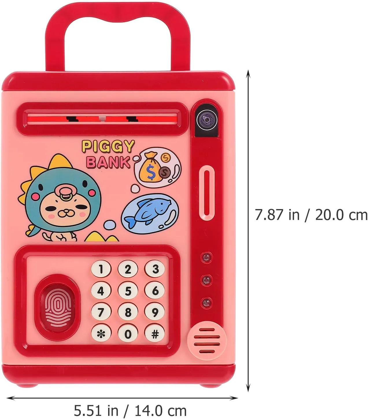 Toys for Kids Plastic Money Jar Savings Piggy Banks Safe Box Mini Savings Piggy Banks Cartoon Money Saver Toddlers Money Saver Safe Box Toy Savings Box Machine SAFIGLE Finger Print representation amazingly primitive imply allay Safe 