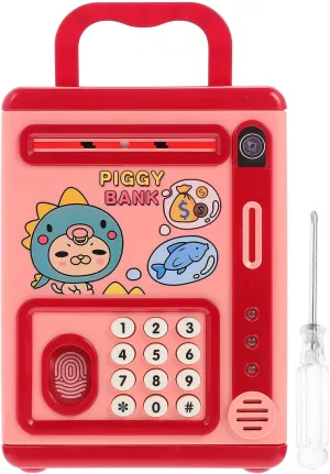 Toys for Kids Plastic Money Jar Savings Piggy Banks Safe Box Mini Savings Piggy Banks Cartoon Money Saver Toddlers Money Saver Safe Box Toy Savings Box Machine SAFIGLE Finger Print representation amazingly primitive imply allay Safe 