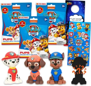 Toys Plus Stickers, More | Paw Patrol Mini Figurines for Kids, Boys, Girls Paw Patrol Blind Bag Party Favors - Bundle with abolition 3 Blind Bag Mini Figures Mystery 