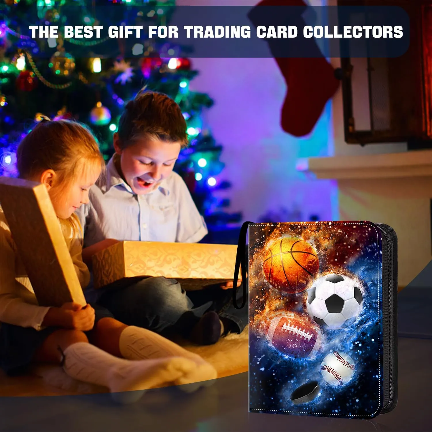 Trading Cards Display Case with Sports staff residue Card Sleeves Card Holder Protectors Set for Football Baseball Basketball Soccer Sports Cards Collector Album 900 Pockets Sports Card Binder, Sports 