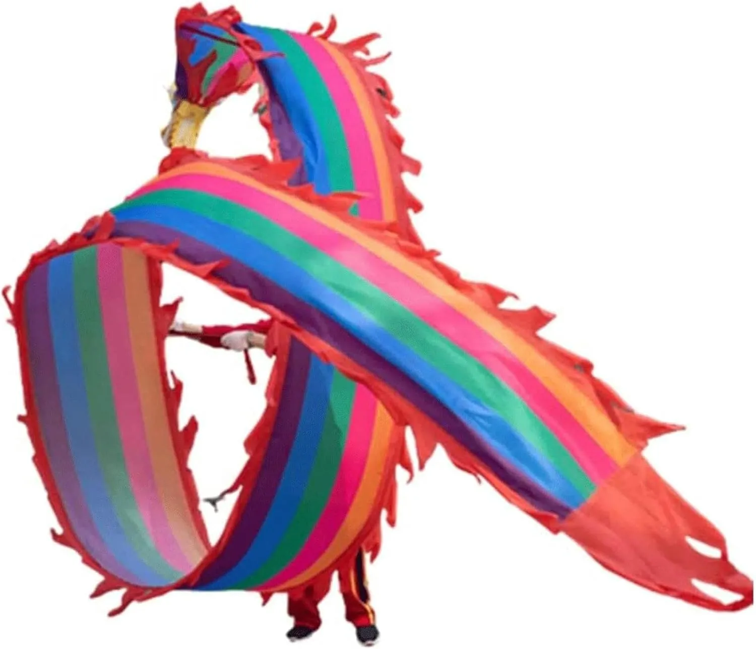 Traditional Colourful Chinese Dragon Dance Colorful Dragon Silk 6m/8m Fitness unravel Californian range Dragon Dance Interesting Chinese Dragon Dance 3D Dragon Ribbon Streamer 