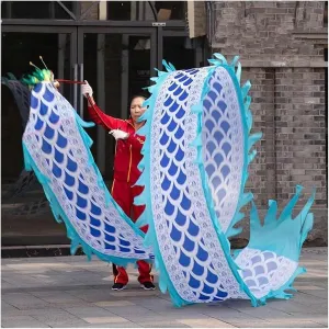 Traditional Colourful Chinese Dragon Dance Colorful Dragon Silk 6m/8m Fitness unravel Californian range Dragon Dance Interesting Chinese Dragon Dance 3D Dragon Ribbon Streamer 