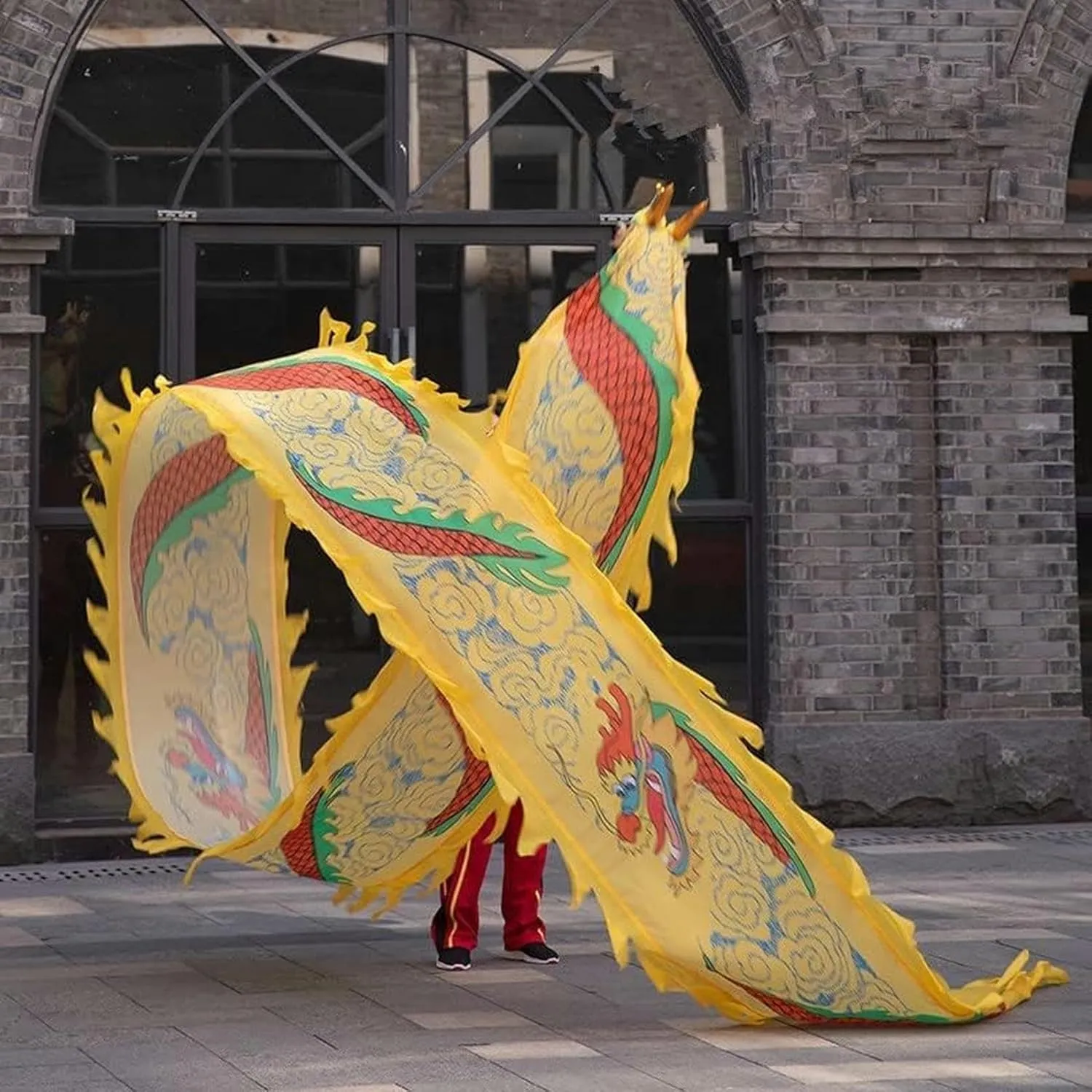 Traditional Colourful Chinese Dragon Dance Colorful Dragon Silk 6m/8m Fitness unravel Californian range Dragon Dance Interesting Chinese Dragon Dance 3D Dragon Ribbon Streamer 