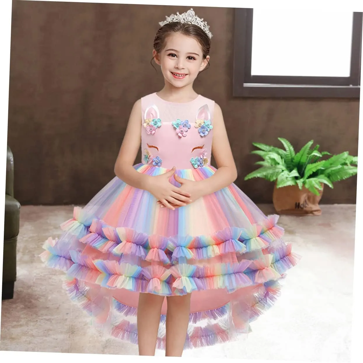 Tulle Dress Prom Dressess naval sweep Pettiskirt Mesh Dresses LIFKOME 1pc Tutu Princess Costumes Sequin Prom Dresses Girls 