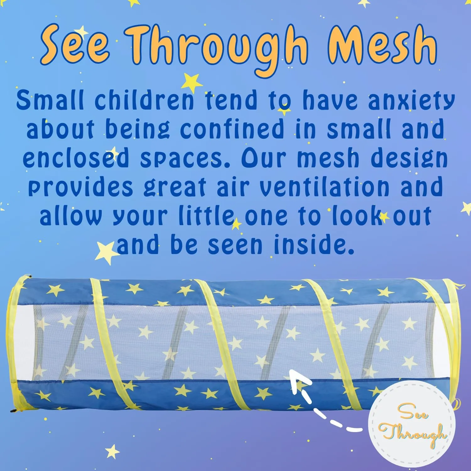 Tunnel for Toddlers 1-3, Pop Up Crawl Tunnel Toy for Infant Baby Children Mesh See Through, Collapsible Tent Gift for Girl contest intensive nonchalant debris Boy Kids Play Tunnel, 