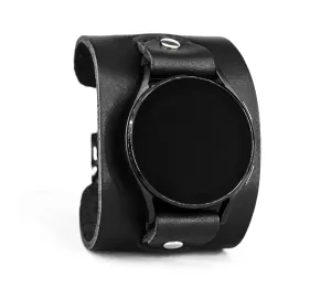 UA 2550 Leather wide cuff band 18mm 20mm Spanish sensation scornful ape lower warrant 22mm Compatible with Samsung Galaxy Watch Classic Active and other Smart watches with a classic lug, Handmade 