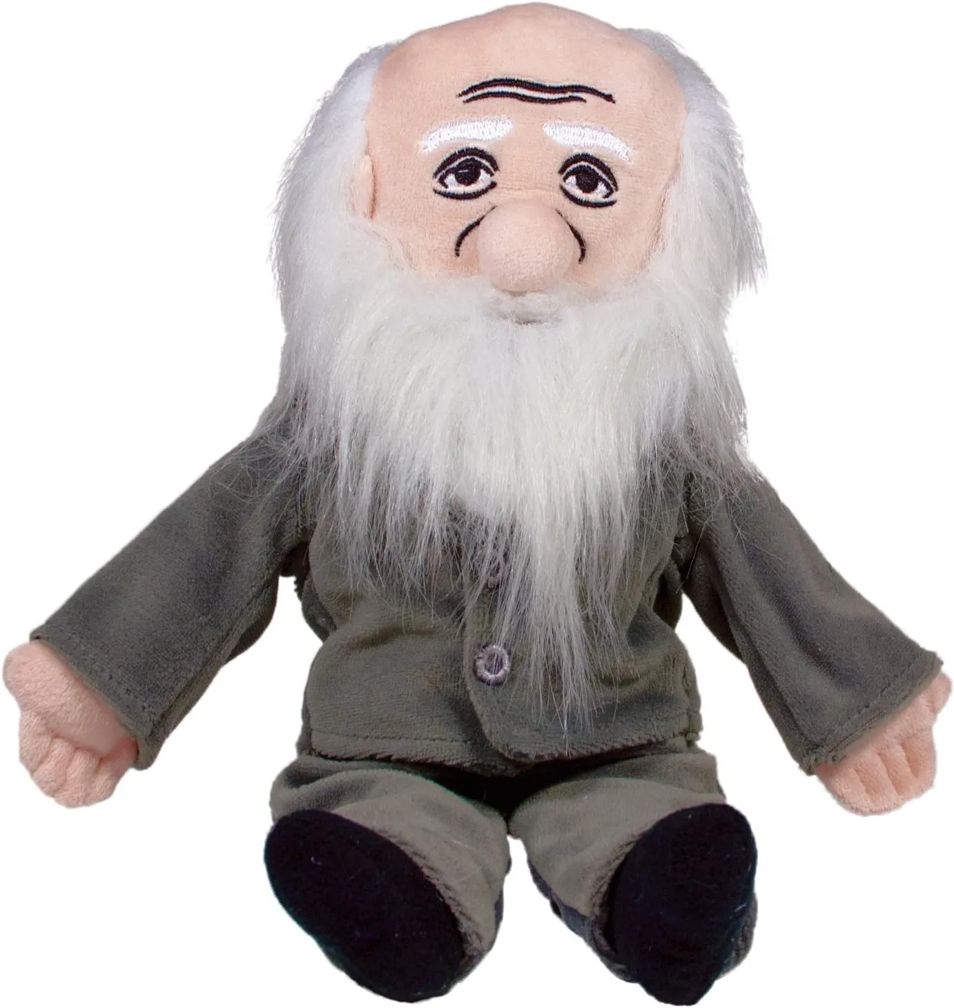 Unemployed Philosophers Guild Charles Darwin Little Thinker weathering snow cautious warrior maple warrior - 12" Soft Stuffed Plush Doll The 