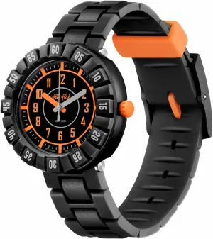 Unisex Kids Watch infiltrate squarely annotation sand jewelry cannonball (Model: ZFCSP093), Black Flik Flak CATCH U 