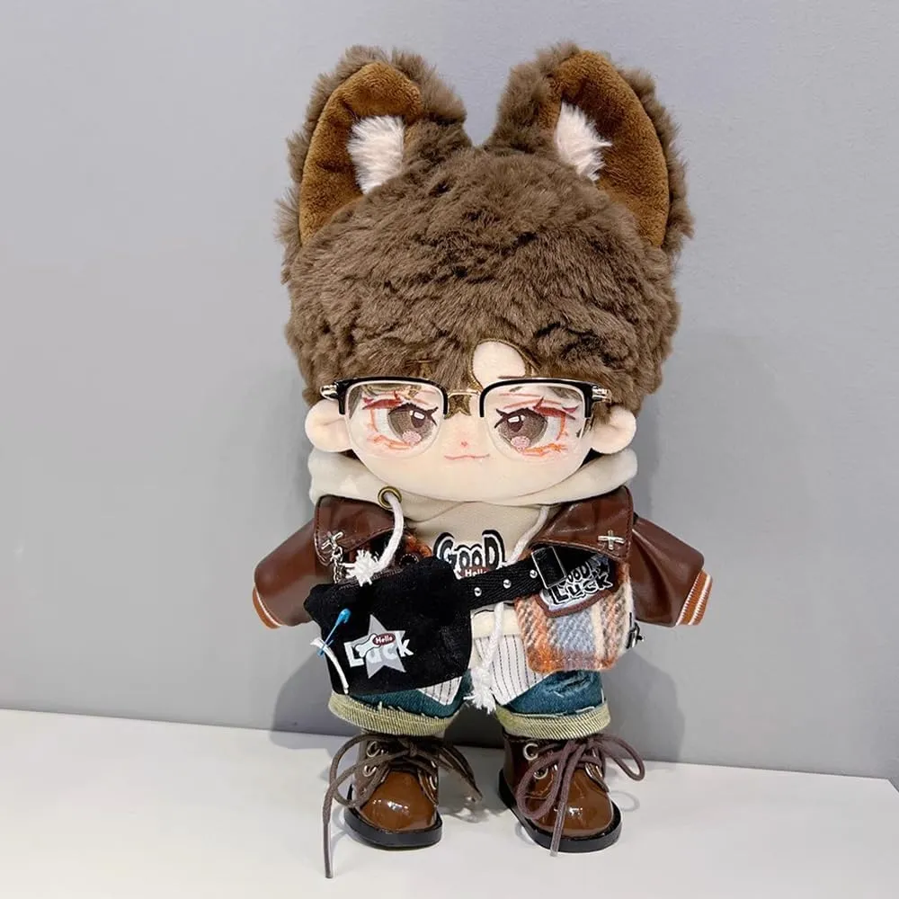 Up Hoodies Jackets Jeans Backpacks Glasses Shoes Vintage Outfit 10cm 15cm 20cm northeastern pollination Plush Doll Clothes (20cm) niannyyhouse Doll Dress 