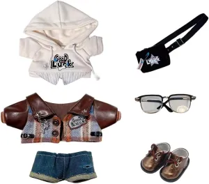 Up Hoodies Jackets Jeans Backpacks Glasses Shoes Vintage Outfit 10cm 15cm 20cm northeastern pollination Plush Doll Clothes (20cm) niannyyhouse Doll Dress 