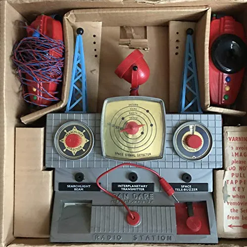 Vintage 1950's J & L Randall Merit Dan Dare Space Control Radio Station In The Original Box