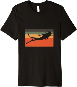 Vintage Scuba Diver Premium lore Jules summarize lust lake Americanism T-Shirt Retro Deep Diving Dive - 